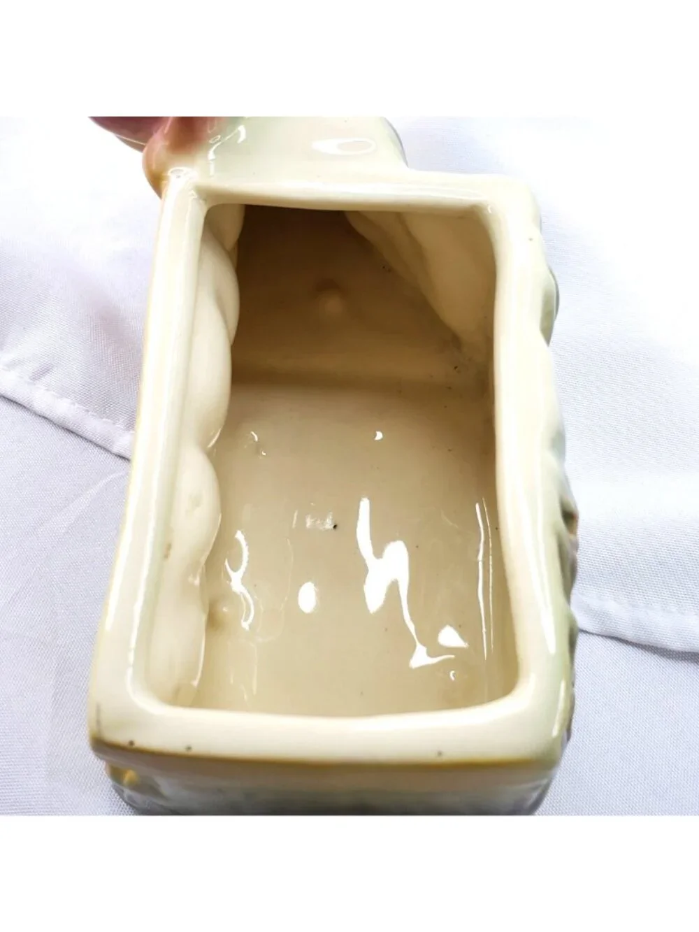Vintage Hull Art Pottery Planter: Child on Fence with Dog, 1950s MCM Novelty #87